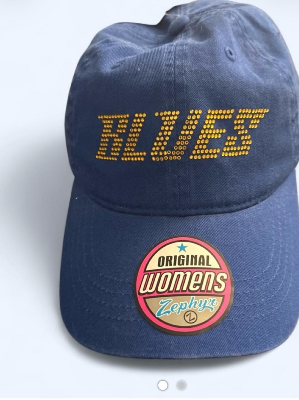 Zephyr Women’s Navy Rhinestone 'BLUES' Baseball Cap